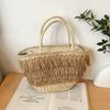 Tassel Tote Woven Bag Beach Fashion Trend Handbag Women's Vacation Hand-held Straw Bag