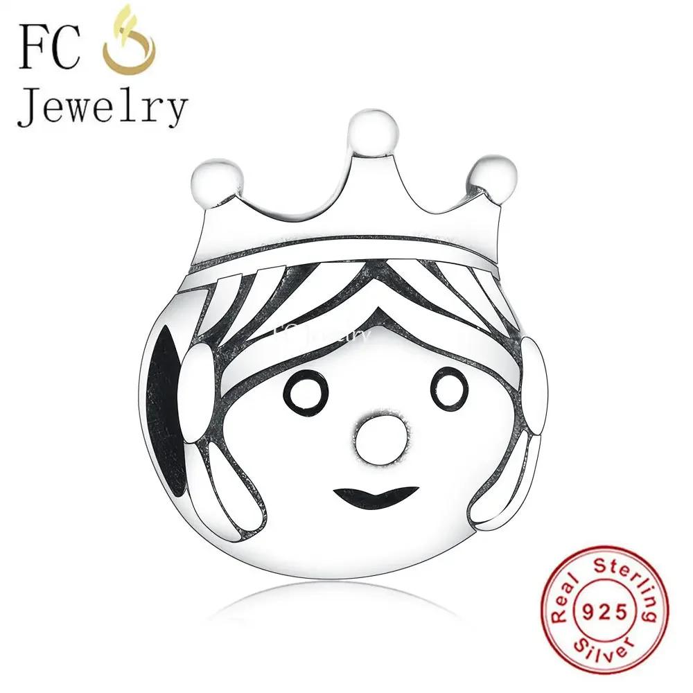 FC Jewelry Fit Original Pan Charms Bracelet Authentic 925 Silver Little Boy Girl Son Daughter Bead Pendant For Women Berloque