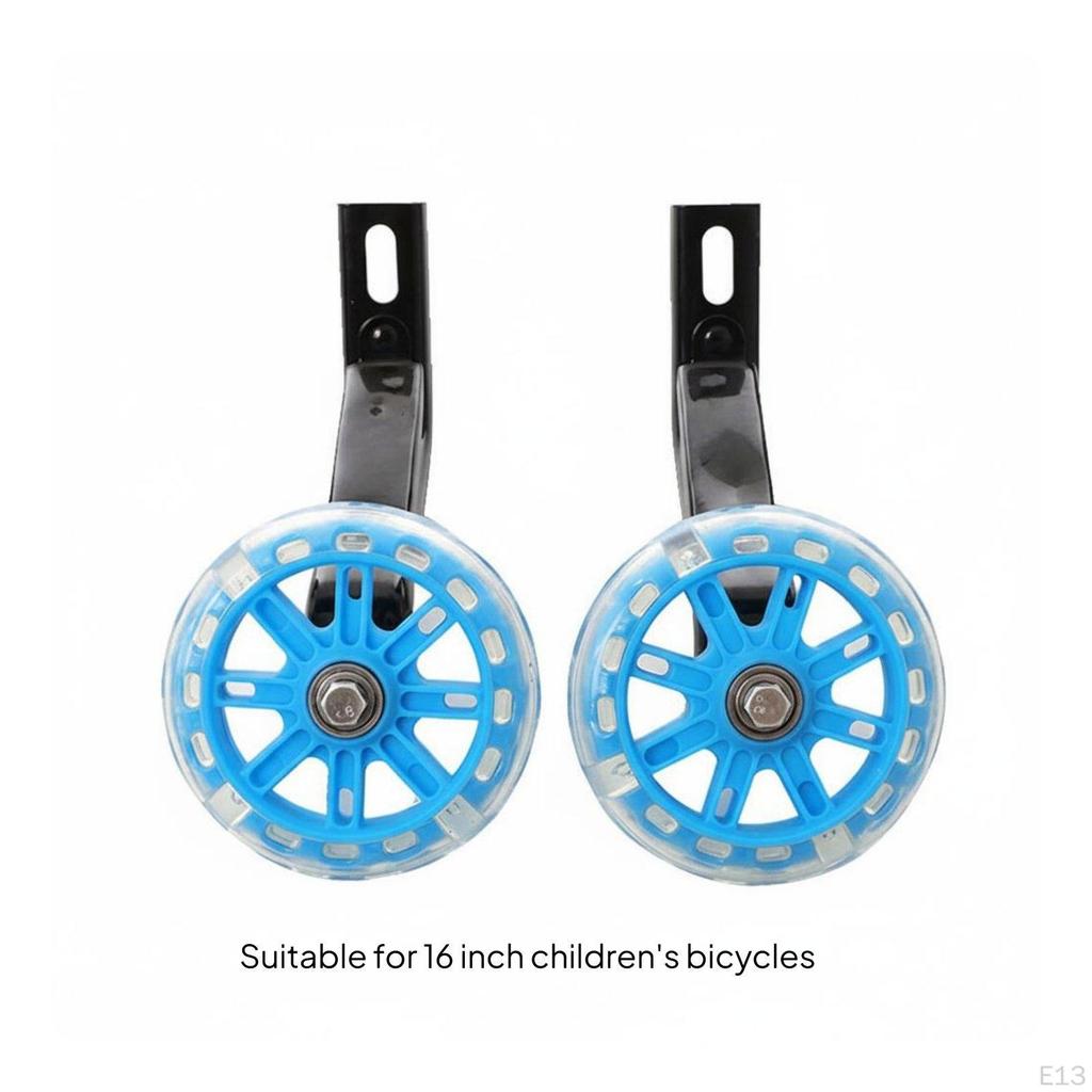 2 Pieces Children's Bike Auxiliary Wheels NonSlip Kids Training Heavy Duty for Beginners