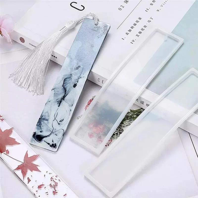 New Rectangle Silicone Bookmark Resin Mold DIY Bookmark Mold Making Epoxy Resin Jewelry DIY Craft Silicone Transparent Mold