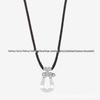 Women's 18K Rose Gold Fred Medium Diamond Horseshoe Necklace with Horizontal Nautical Buckle Choker.