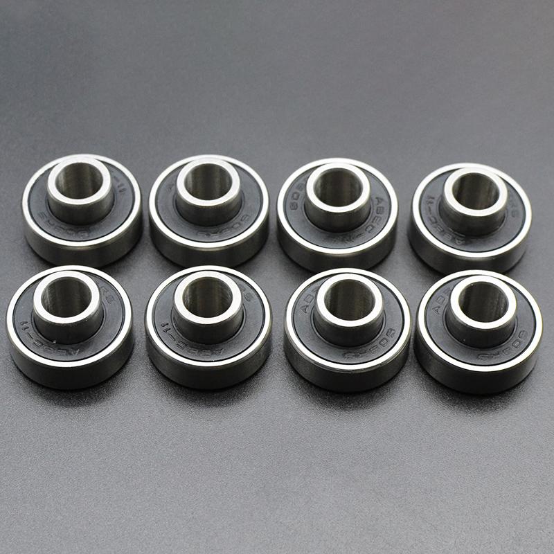 8Pcs 608 RS Bearing 8x22x7 mm ABEC-11 Integrated Spacer Bearing 608 Skateboard Longboard Bearing Danceboard Bearing 8Pcs
