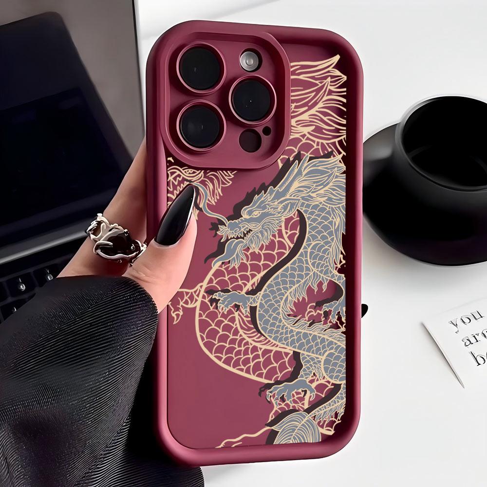 Luxury Fashion East Dragon Phone Case For OnePlus 12 12R 11 11R 10R 8T Nord CE Ace 2 3 4 Lite 4G 5G Soft Silicone TPU Back Cover