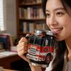 Portable Insulated Fire Truck Shape Coffee Cup with Detailed Design Drinking Cup Suitable for Gift Givings or Individual