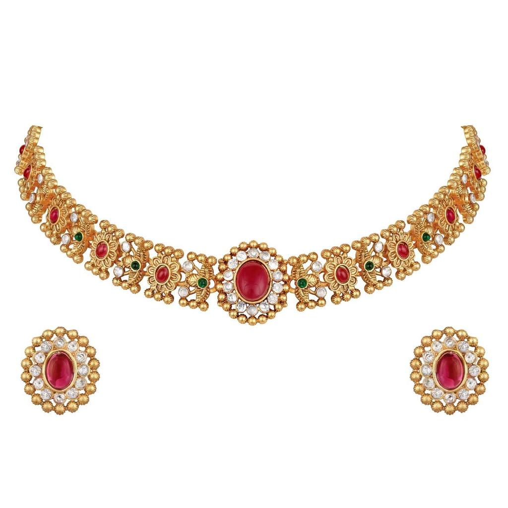 Latest Stylish Design Fancy Traditional Necklace Jewellery Set for Women