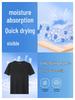Men's Trendy Antibacterial Black & White Short Sleeve Round Neck T-Shirt - Breathable, Odor-Resistant, Plus Size Casual Sportswear