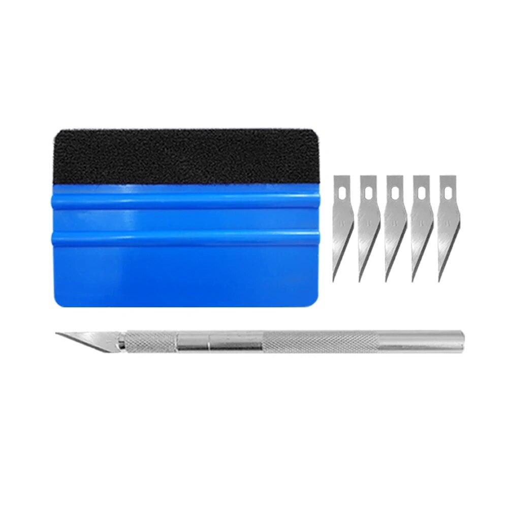Car Wrapping Tools Kit Vinyl Scraper Cutter Film Squeegee Vinyl Spatulas Plastic Wrap Tool Window Tinting Tools Car Accessories