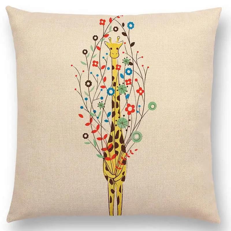 Neueste Cartoon-Tiere Niedlicher Hai Katze Vogel Giraffe Pinguin Wal Eisbär Nilpferd Panda Kissenbezug Auto Sofa Wurfkissenbezug