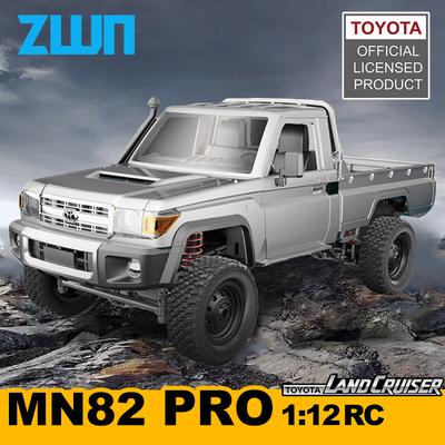1:12 Full Scale RC CAR MN82 Upgraded MN82 PRO Controllable Headlights 2.4G 4WD Off-Road Car Pick Up Truck Toy for Kids Gifts
