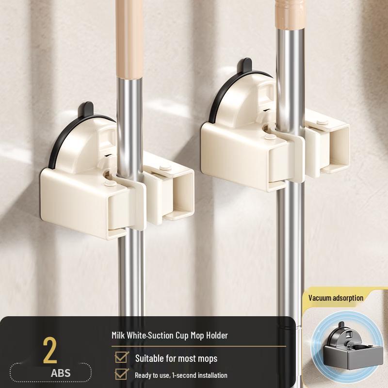 ZNMW Suction Cup Mop & Broom Holder (2-Pack)