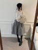 Elegant High-Waist Wool Blend A-Line Skirt - Autumn/Winter Classic