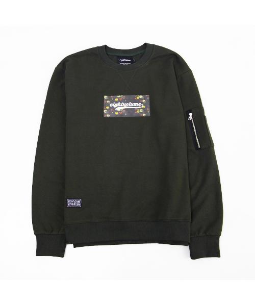 EIGHTVOLUME Ev S.Flower Logo Crewneck (Khaki)
