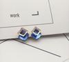 Korean Style No-Pierce Star Crystal Ear Studs with Diamond Inlay