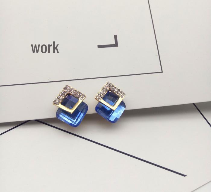 Korean Style No-Pierce Star Crystal Ear Studs with Diamond Inlay
