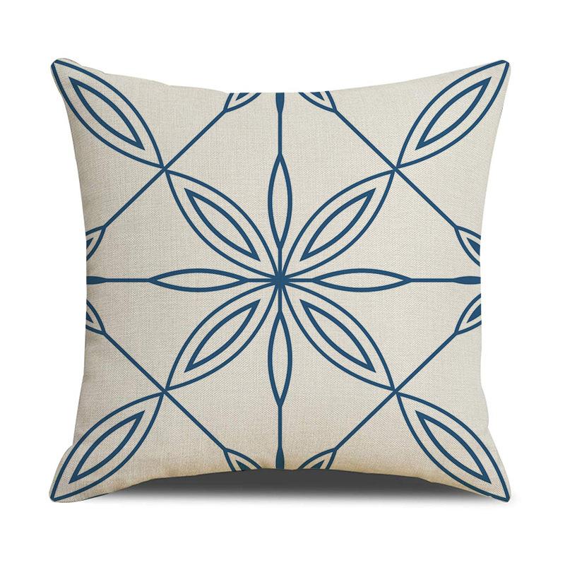Nordisches Geometrisches Mandala Leinen Kissenbezug Digitaldruck Auto Sofa Bett Kissen Kissenbezug Zuhause