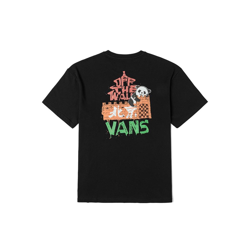Vans T-shirt Casual Confortável de Gola Redonda e Manga Curta Unisex Tops Preto VN000RB2BLK