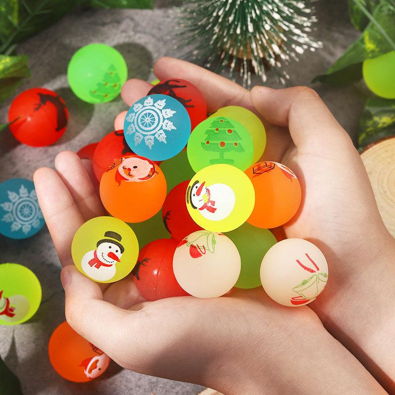 

Christmas Luminous Elastic Bouncing Ball - Festive Rubber Toy Gift for Kids & Students