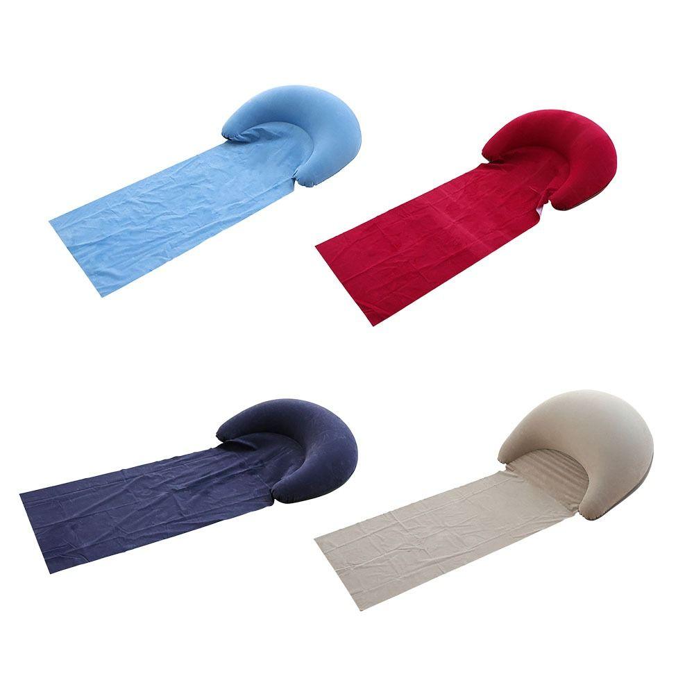 PVC Inflatable Beach Mat Moisture Proof Foldable Beach Sleeping Mat Portable Design Convenient Camping Lounger Travel