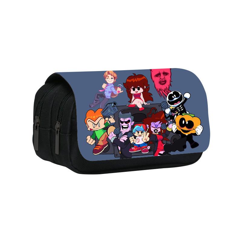 Friday Night Funkin Pencil Case With Nylon Material And Spacious Storage For Students