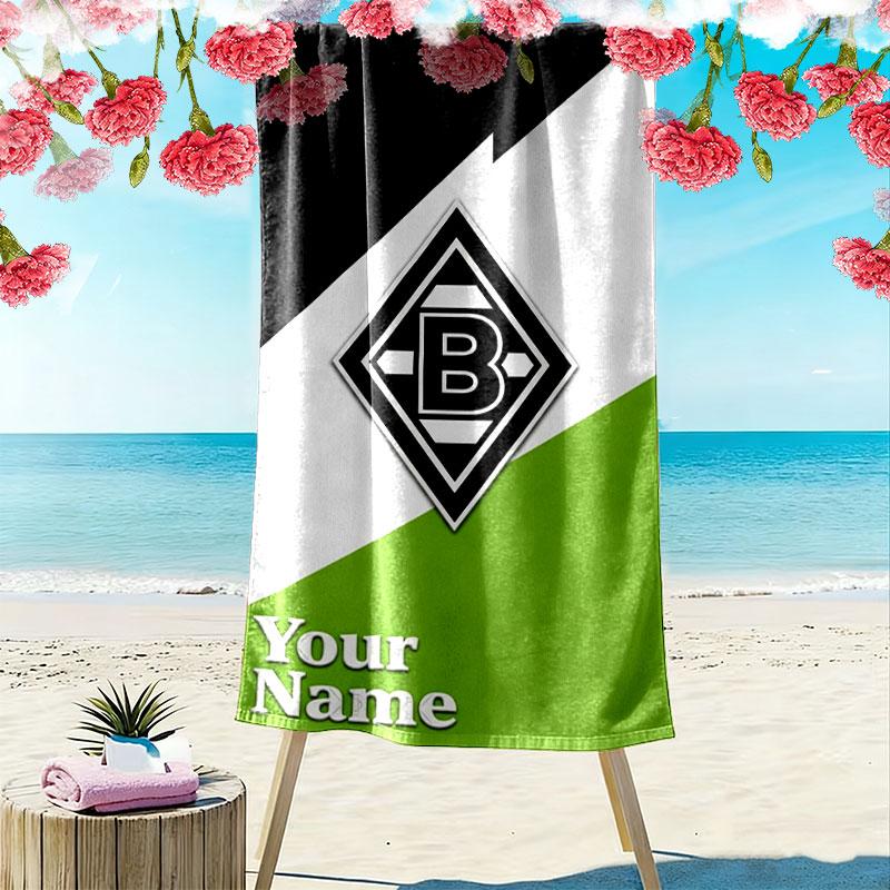 Borussia Custom Name Print Beach Towel, Large Soft Quick Dry Towel for Beach Camping Swimming