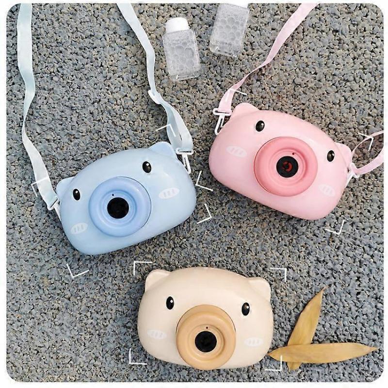 Piggy Bubble Machine Automatic Electric Leak-Proof Bubble Blower Camera Toy for Kids Outdoor Party Birthday Gift