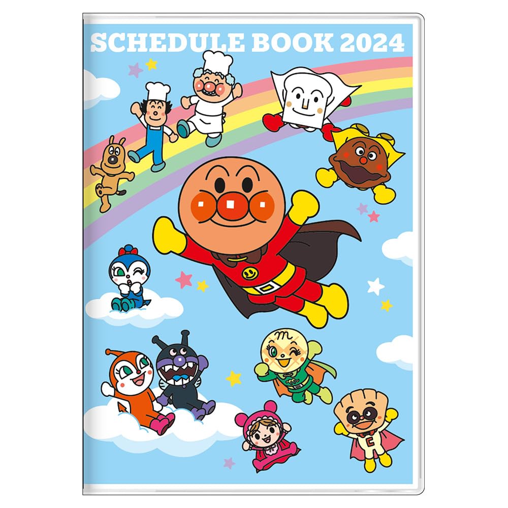 

Sunstar Stationery Ежемесячный синий планер Anpanman 2024, B6, Небо,