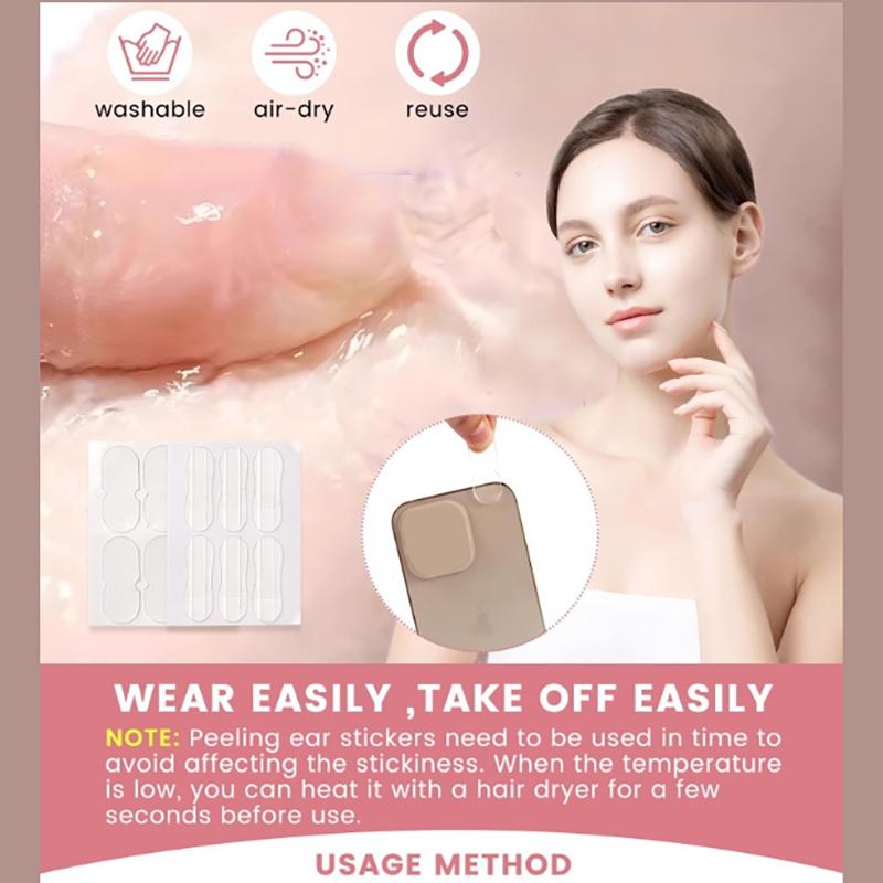 60Pcs Invisible Protruding Ears Correctar Tape Ear Aesthetic Correctar Elf Ear Stickers Ear Correction Patch Makeup Tool