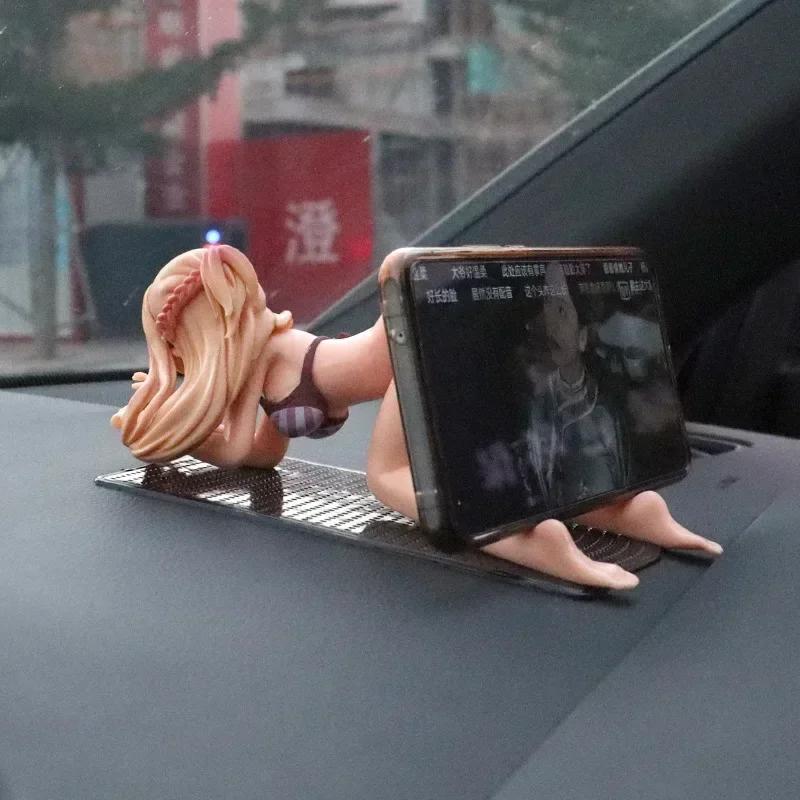 Japanese Cute Car Decor Anime Figure Phone Holder Air Vent Mount Dancing Character Bikini Bunny Girl Dashboard Ornament