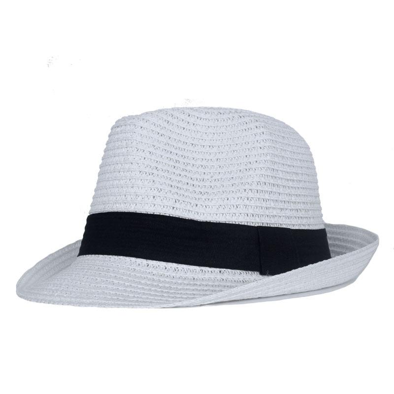 Summer Straw Hat Outdoor Sun Protection Sun Hat Men British Jue Hat Holiday Beach Hat Small Topper Hat
