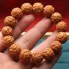 Carved Monkey Head Walnut Pi Xiu Bracelet Men Hand Polished Prayer Beads Wealth 15mm Single Ring