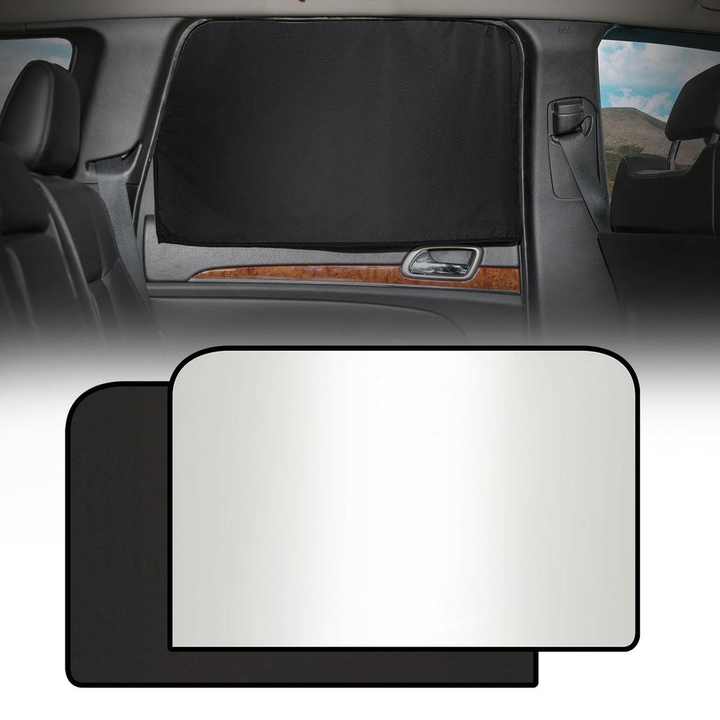 JOYTUTUS Bil Blackout Magnetisk Sidedør Side- og Bakrute Personvern Innside 520mm x Sett med Perfekt for Bil UV Festes til Venstre og Høyre Sider av