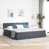 Storage Bed with Mattress Dark Gray 200 x 200 cm Velvet
