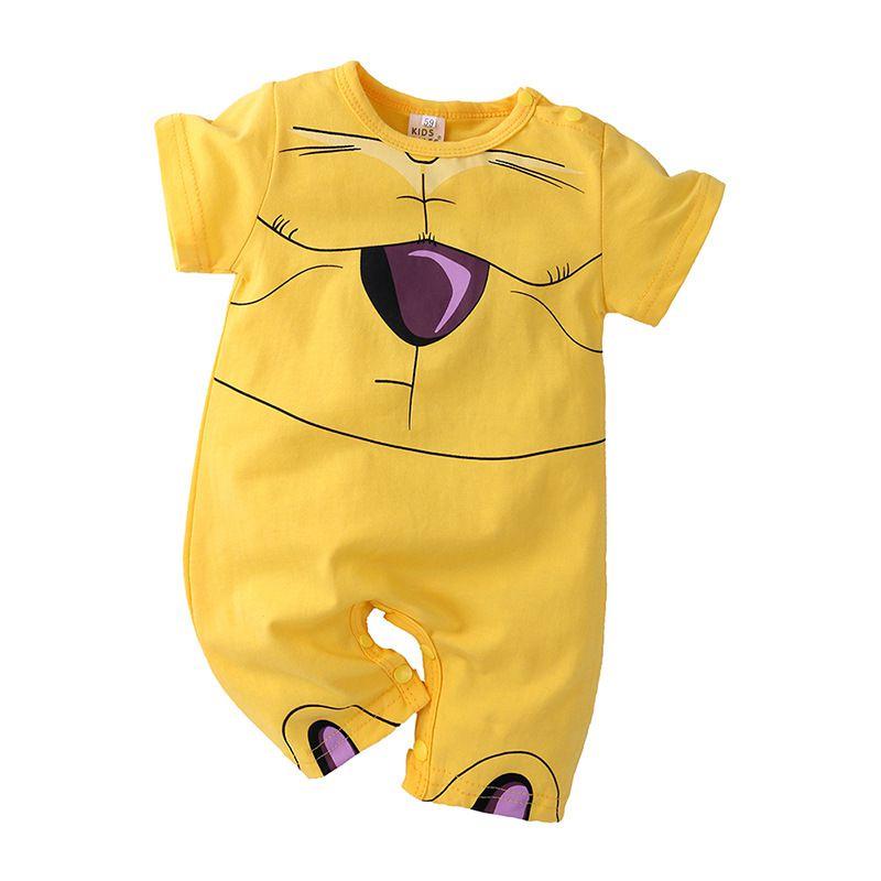 Adorable Baby Romper In Dragon Ball Naruto Luffy Design For Stylish Summer Wear