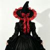 Lace Lolita Witch Hat Star Pendant Cosplay Accessories Party Props Masquerade Cap  Women's Costume