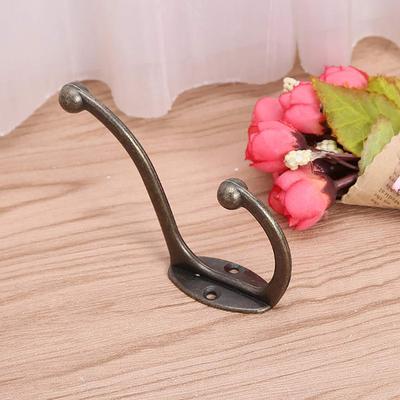 5PCS Coat Hooks European Vintage Antique Clothes Wall Mounted Hook Strong Hanging Porch Wardrobe Fitting Room Racks With Screws