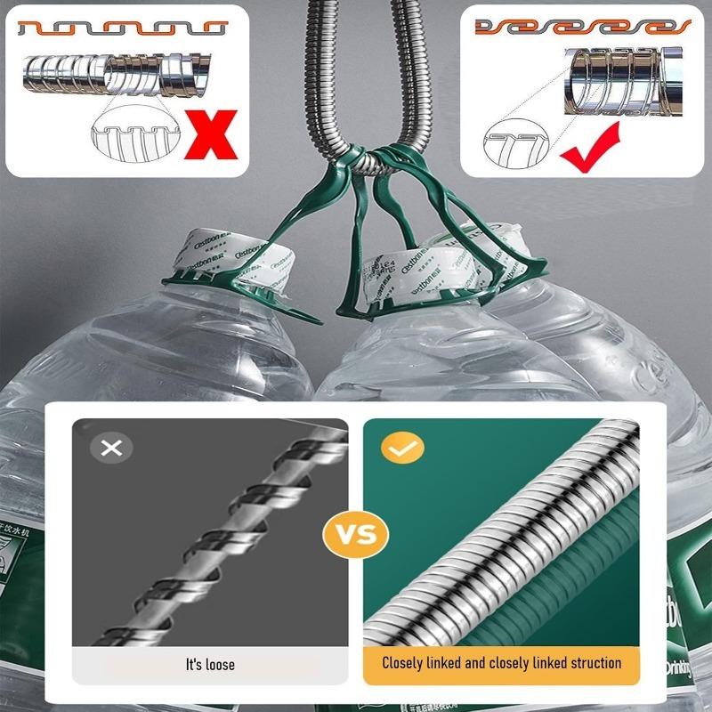 3/2/1.5m Shower Head Tube Flexible Stainless Steel Bathroom Water Head Shower Extension Pipe Encrypted Silver Hose HighQuality