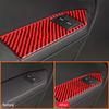 For Ford Mustang 2005-2009 Carbon Fiber Car Window Lifter Control Armrest Panel Trim Cover Decoration Sticker Auto Interior Part