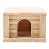 1Pc Natural Wooden Hamster House Flat Top Cabin Rat Hut Mouse Cage for Small Pet Toys