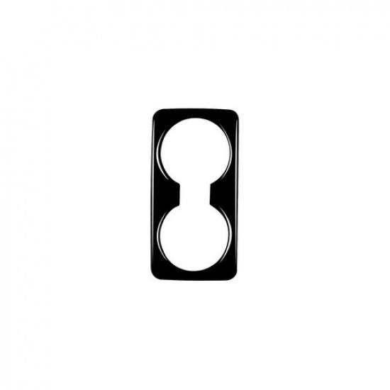 Bright Black PVC Car Rear Row Cup Holder Panel Cover For Mazda 3 Axela -2024