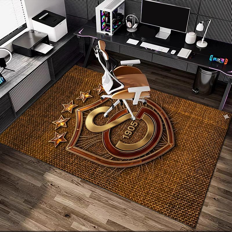 [1pc Galatasaray SK Office Carpet] Easy Maintenance Chair Rug for Conference Room Use, Durable Area Sofa Floor Mat