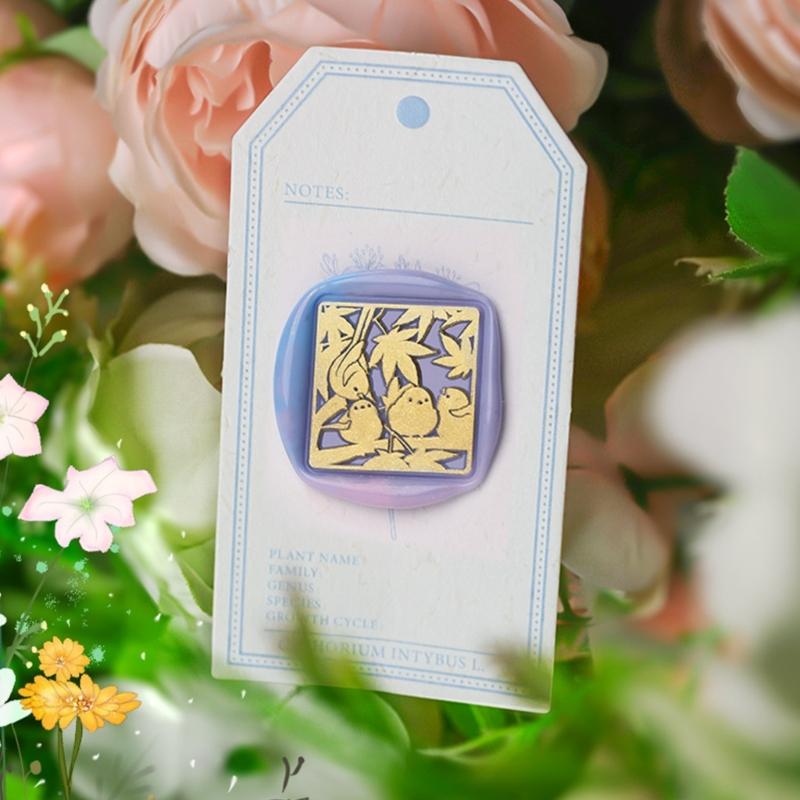 Scrapbooking Stamp Head, Floral Wax Seal Stamp Head Animal Wax Seal Stamp Head for Wedding Invitation Gift Decor