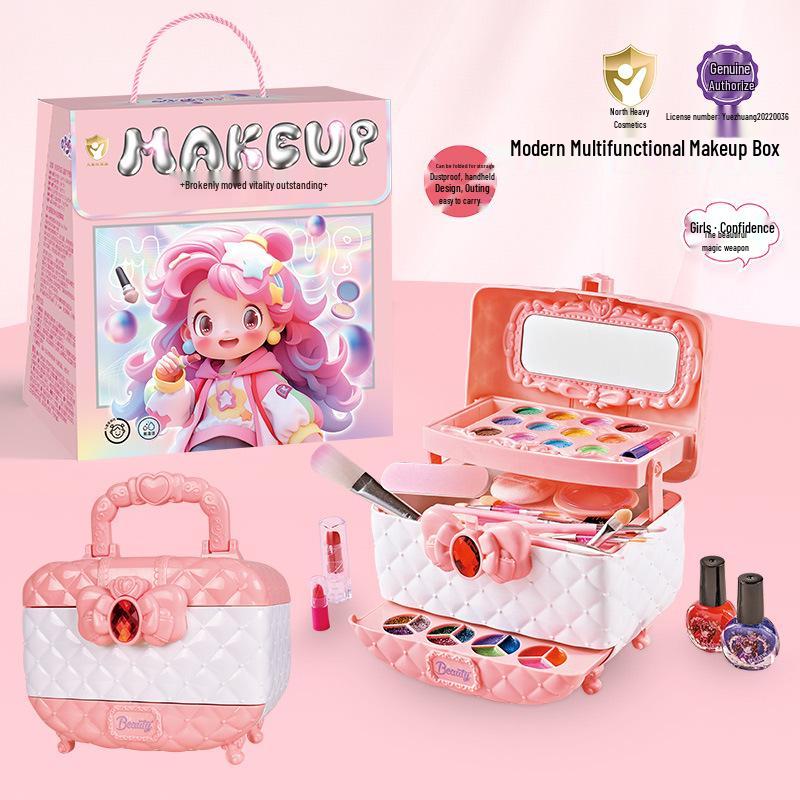 Washable Children's Makeup Toy Set - Little Princess Handbag Birthday Gift