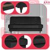 Kanapa sofa Iza rozkładana wersalka spania bonell łóżko Family meble czarny