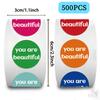 500Pcs/Roll Colorful Labels. You Are Beautiful Kids Rewards Stickers - DIY Scrapbooks Album Decor Sealing Label Decals