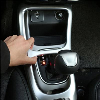 Mein gutes Auto ABS Chrom Innenschaltknauf Schutzrahmen Abdeckung Zieraufkleber für Jeep Compass 2017 2018 Zubehör