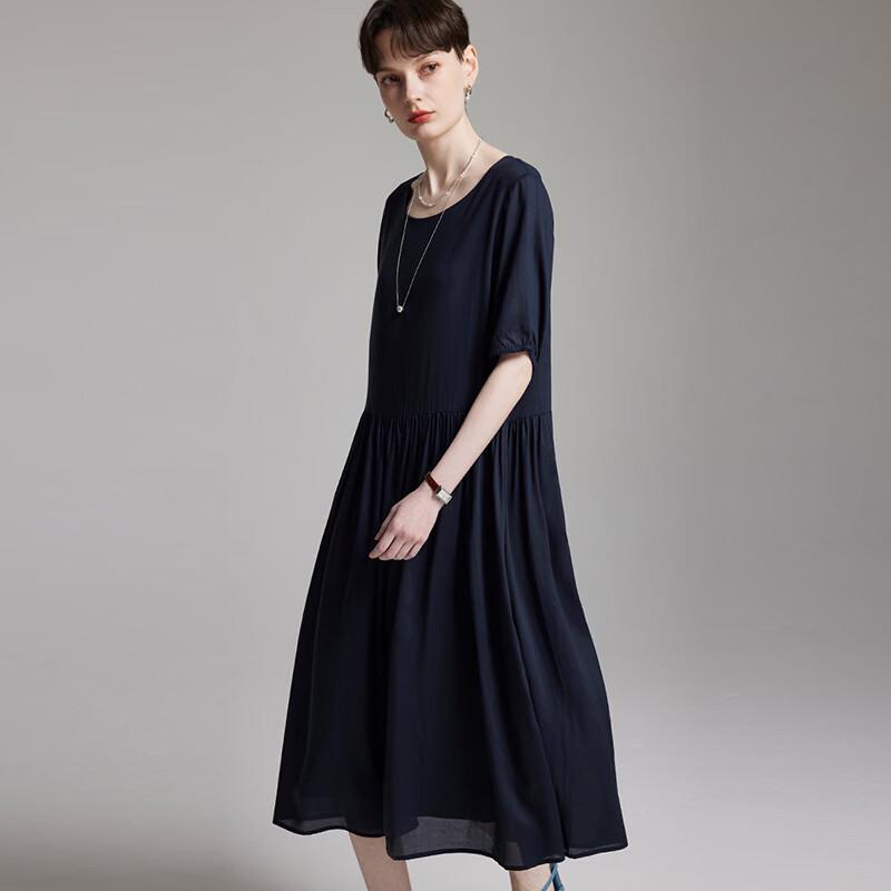 Women s 100% Tencel Loose Short Sleeve Resort Dress M