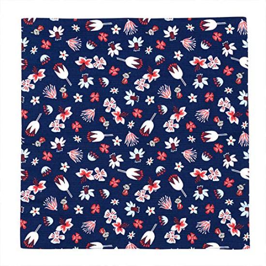 Sanbi Moomin Furoshiki KOBANA 50cm Lunch Bento Made in Moomin Goods Navy, Wide, Cloth, Wrapping, Japan, Furoshiki,