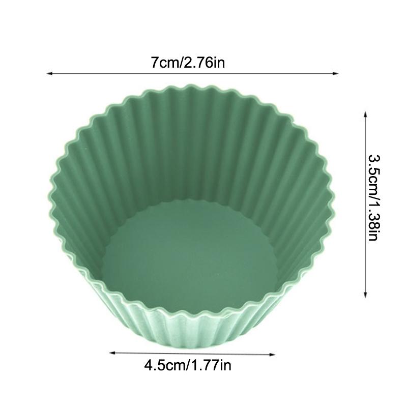 12/24Pcs Silicone Cake Mold Round Shape Muffin Cupcake Baking Molds Pudding Jelly Cup Pastry Home Kitchen Bakeware Bpa Free