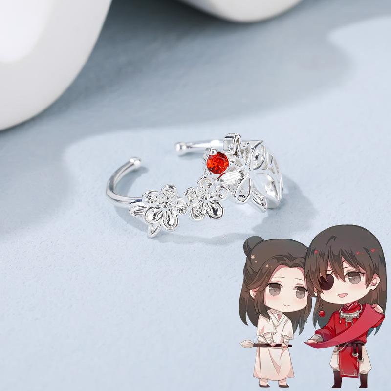 

Tianguan, модное ювелирное изделие в древнем стиле, женское кольцо Xie Lian, регулируемое кольцо с цветочным городом, аксессуары