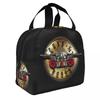 Custom Heavy Metal Rock Music Band Guns N Rose Resuable Lunch Box for Women Waterproof Cooler Thermal Food Insulated Lunch Bag